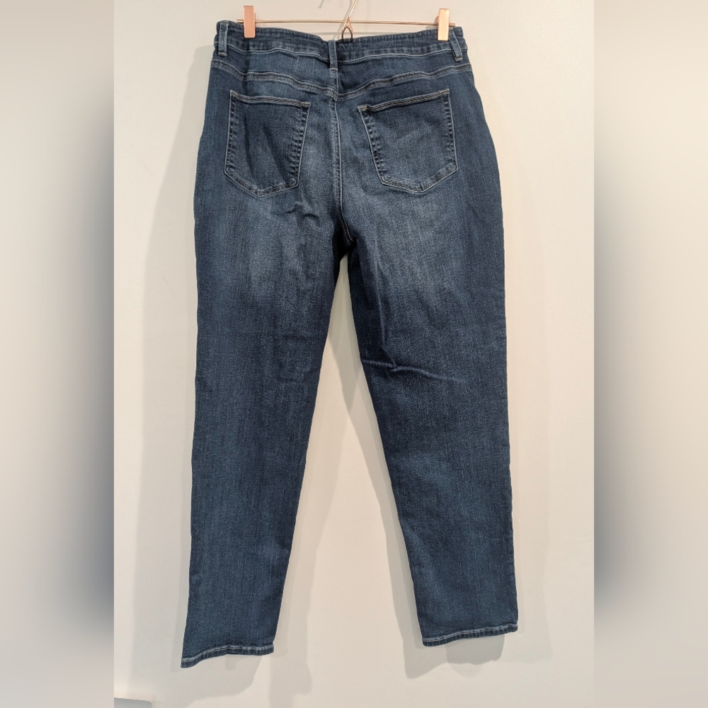 Chico's Dark Wash Boyfriend Jeans size 10 - Picture 3 of 4